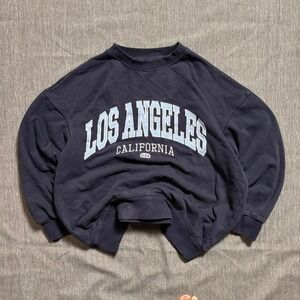 Los Angeles California USA navy crewneck sweatshirt
